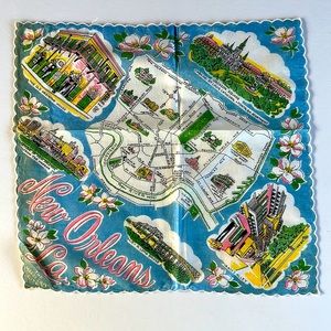 Vintage New Orleans Souvenir hankie